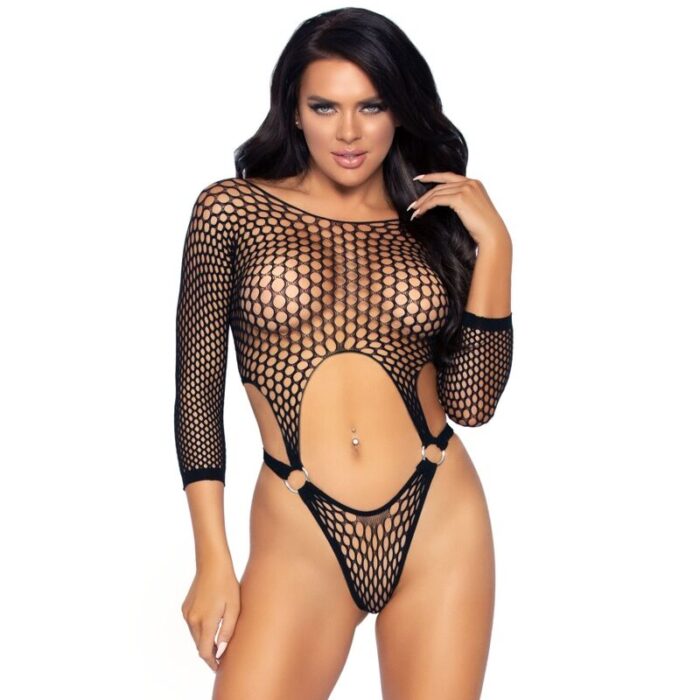 LEG AVENUE - BODY TANGA DE MANGA LARGA TALLA ÚNICA NEGRO - CandyHot - Foto 1