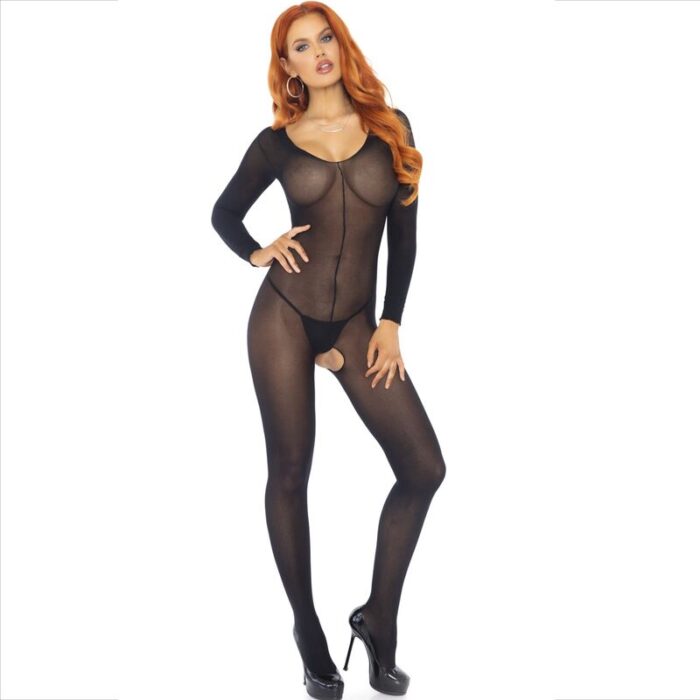 LEG AVENUE - BODYSTOCKING NEGRO MANGA LARGA - CandyHot - Foto 4