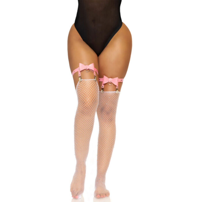 LEG AVENUE - LIGUERO ALTO DE CUERO VEGANO TALLA ÚNICA - ROSA - CandyHot - Foto 1