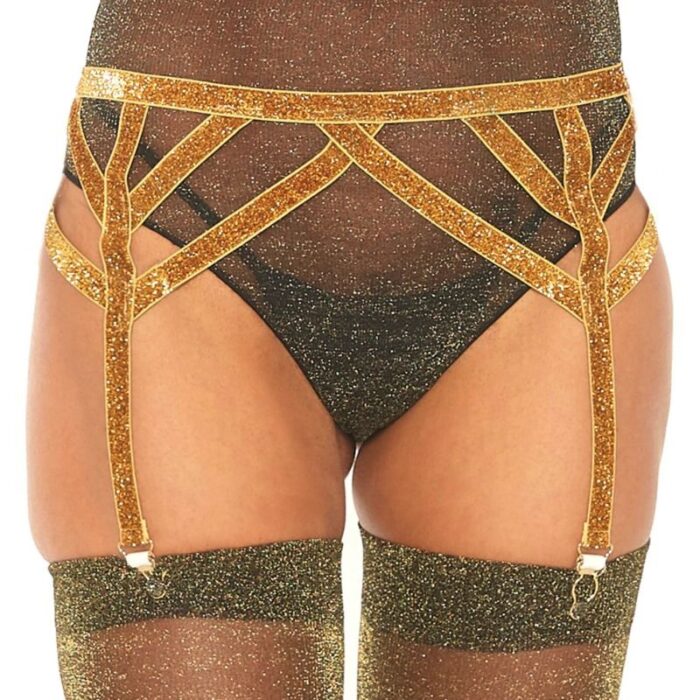 LEG AVENUE - LIGUERO LUREX DORADO TALLA ÚNICA - CandyHot - Foto 1