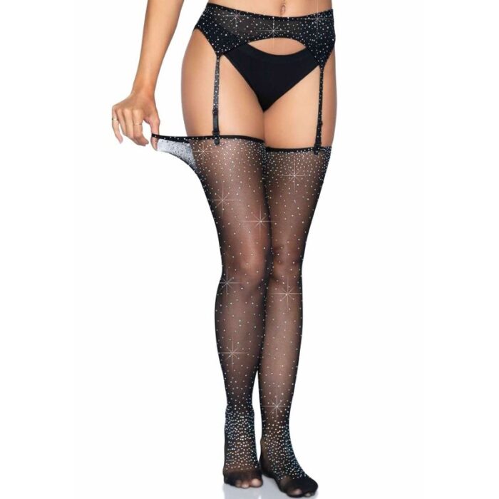 LEG AVENUE - MEDIAS BRILLANTES CON LIGUERO TALLA ÚNICA - CandyHot - Foto 2
