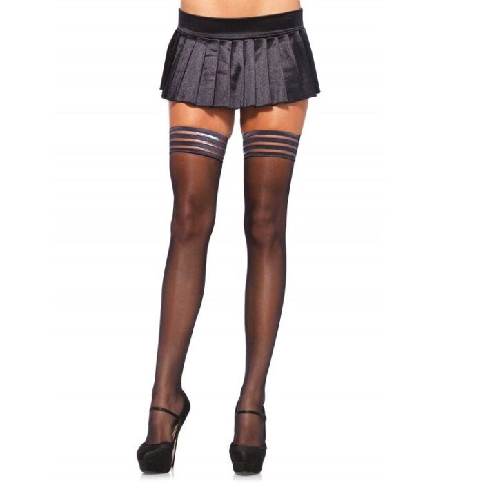 LEG AVENUE - MEDIAS CON 4 AJUSTE SILICONA - CandyHot - Foto 1