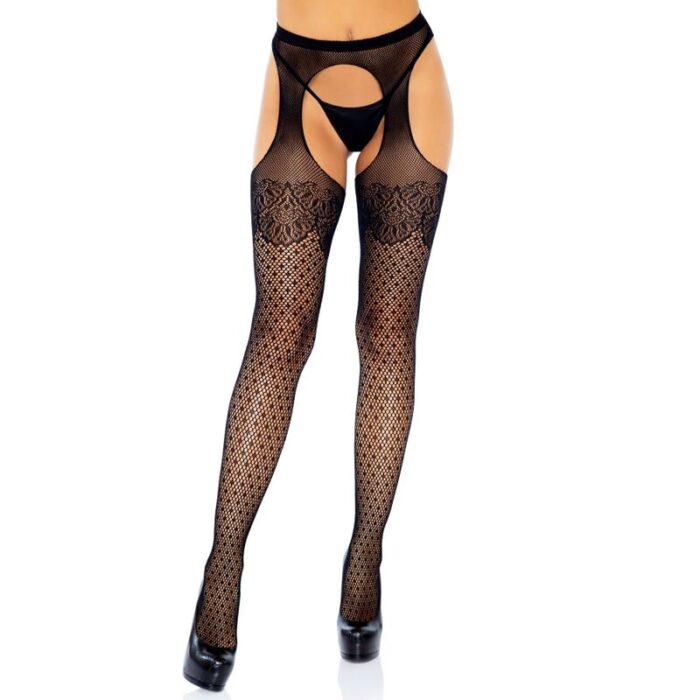 LEG AVENUE - MEDIAS CUERPO DE RED Y PUNTITOS TALLA ÚNICA - CandyHot - Foto 1