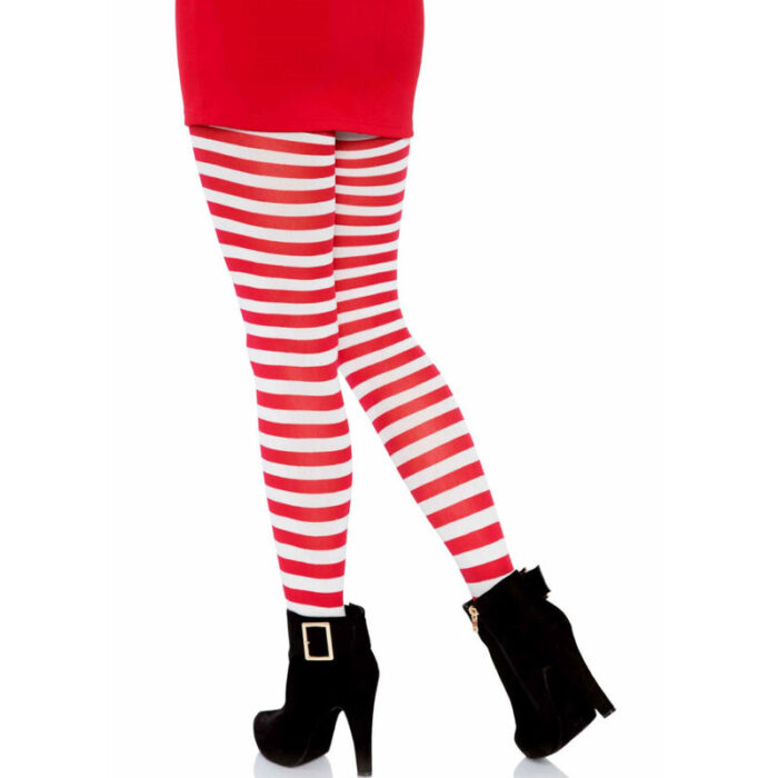 LEG AVENUE - MEDIAS DE RAYAS BLANCO/ROJO - CandyHot - Foto 5