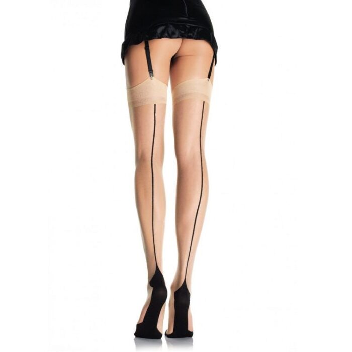 LEG AVENUE - MEDIAS NUDE CON TACON CUBANO Y COSTURA TRASERA - CandyHot - Foto 1
