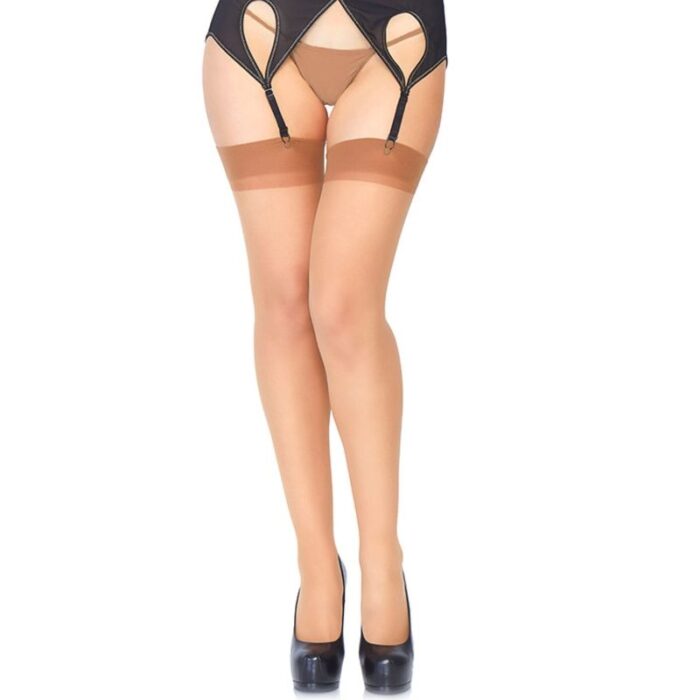 LEG AVENUE - MEDIAS TRANSPARENTES MARRÓN TALLA ÚNICA - CandyHot - Foto 1