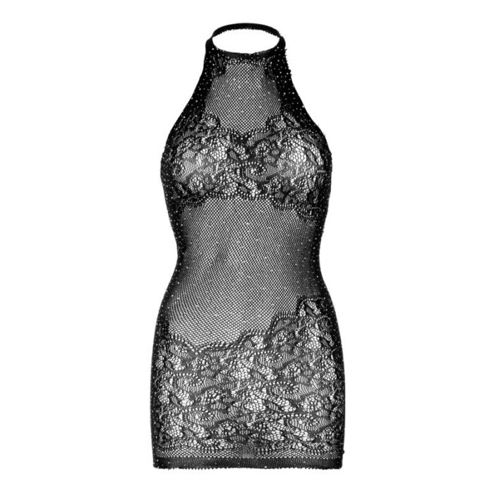 LEG AVENUE - MINI VESTIDO CON PEDRERÍA TALLA ÚNICA - NEGRO - CandyHot - Foto 3