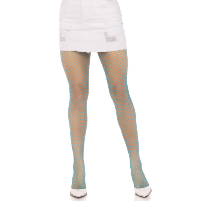 LEG AVENUE - PANTIMEDIAS REJILLA LYCRA AZUL - CandyHot - Foto 1