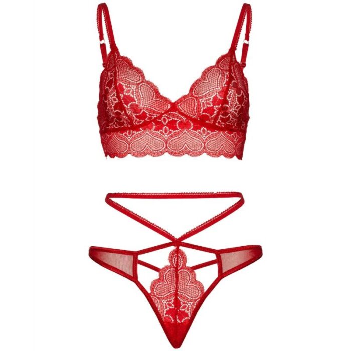 LEG AVENUE - SET 2 PIEZAS CON TANGA DOBLE TIRANTA S/M ROJO - CandyHot - Foto 3
