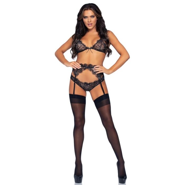 LEG AVENUE - SET DE TRES PIEZAS CON BRILLANTES M - CandyHot - Foto 3