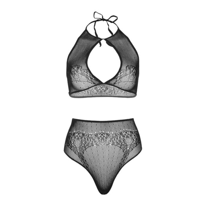 LEG AVENUE - SET DOS PIEZAS TOP CORTO CUELLO HALTER Y TANGA TALLA ÚNICA - CandyHot - Foto 5