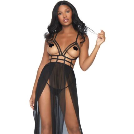 LEG AVENUE - VESTIDO CON BUSTO DE TIRANTES S/M - CandyHot - Foto 2