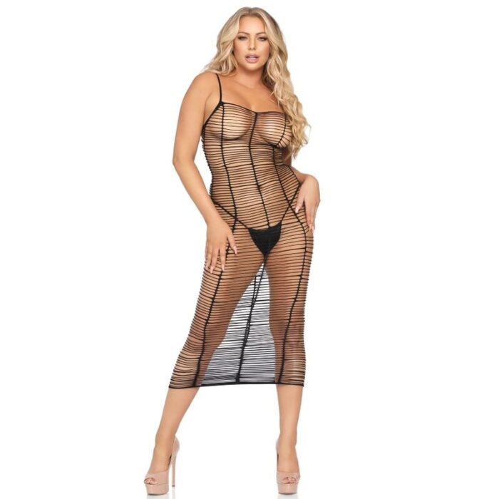 LEG AVENUE - VESTIDO LINEAS HORIZONTALES TALLA ÚNICA - CandyHot - Foto 2