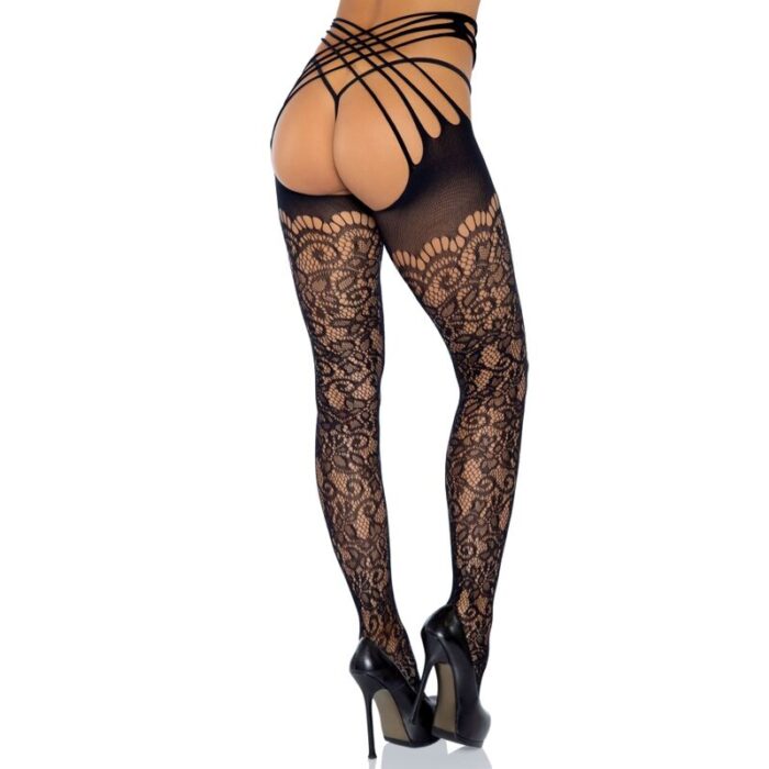 LEG AVENUE - WRAP AROUND CROTHLESS TIGHTS ONE SIZE - CandyHot - Foto 3
