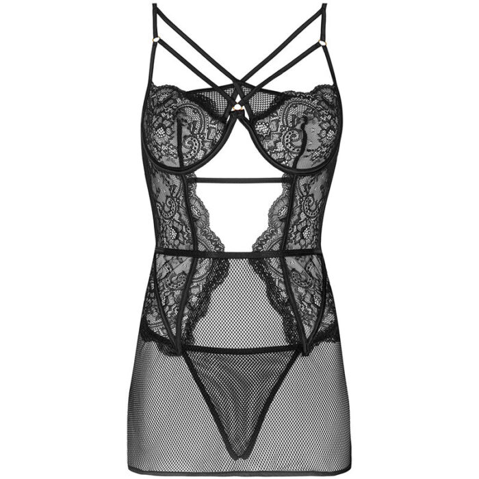 LIVCO CORSETTI FASHION - BARIRIN LC 90633 FALDA + PANTY NEGRO L/XL - CandyHot - Foto 3