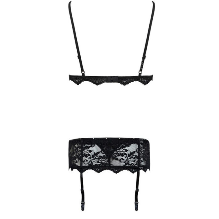 LIVCO CORSETTI FASHION - BELITA LC 90231 SUJETADOR + PANTY + LIGUERO NEGRO L/XL - CandyHot - Foto 6
