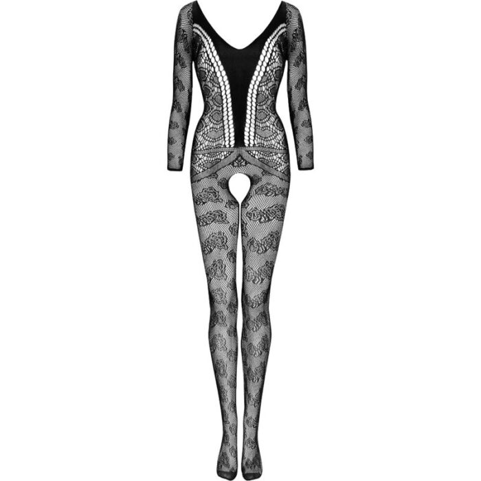 LIVCO CORSETTI FASHION - CORDILL LC 17357 BODYSTOCKING CROTCHLESS NEGRO TALLA ÚNICA - CandyHot - Foto 3