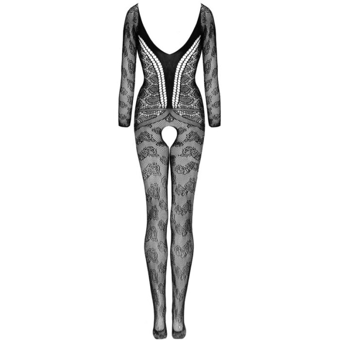 LIVCO CORSETTI FASHION - CORDILL LC 17357 BODYSTOCKING CROTCHLESS NEGRO TALLA ÚNICA - CandyHot - Foto 4