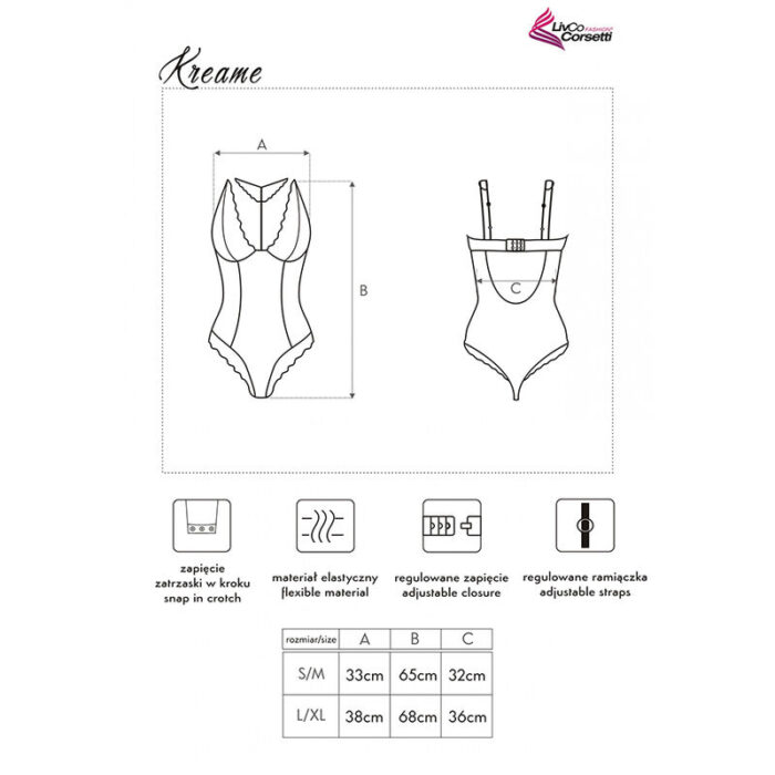 LIVCO CORSETTI FASHION - KREAME LC 90546 BODY BLACK L/XL - CandyHot - Foto 5