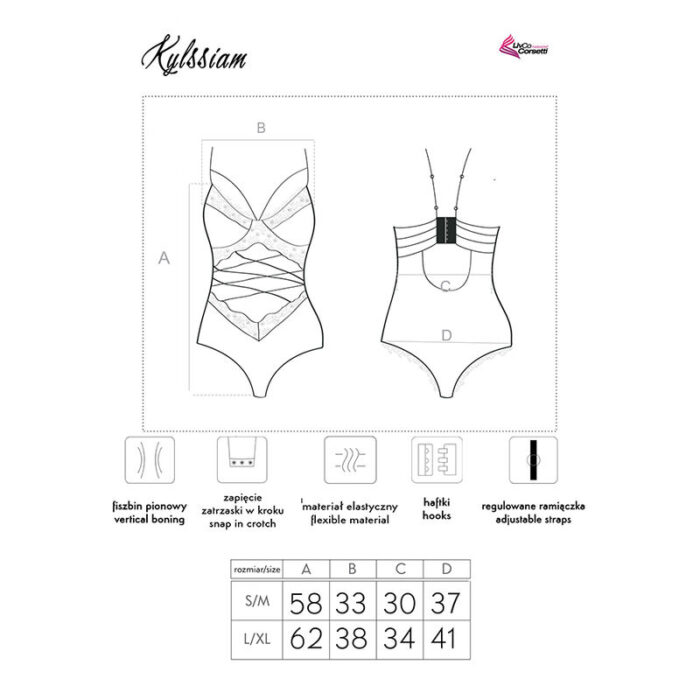 LIVCO CORSETTI FASHION - KYLSSIAM LC 90613 BODY NEGRO L/XL - CandyHot - Foto 6