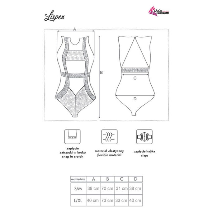 LIVCO CORSETTI FASHION - LIXPEN LC 90612 BODY NEGRO L/XL - CandyHot - Foto 6