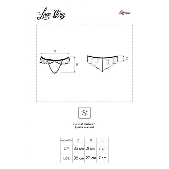 LIVCO CORSETTI FASHION - LOVE STORY LC 90679 PANTY CROTCHLESS NEGRO L/XL - CandyHot - Foto 5