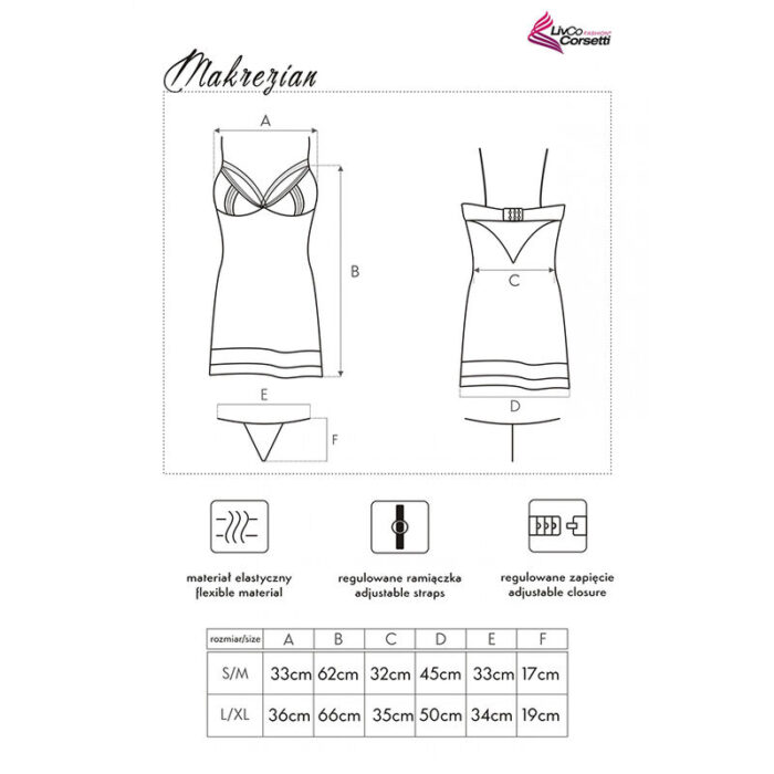 LIVCO CORSETTI FASHION - MAKREZIAN LC 90545 FALDA + PANTY NEGRO L/XL - CandyHot - Foto 5