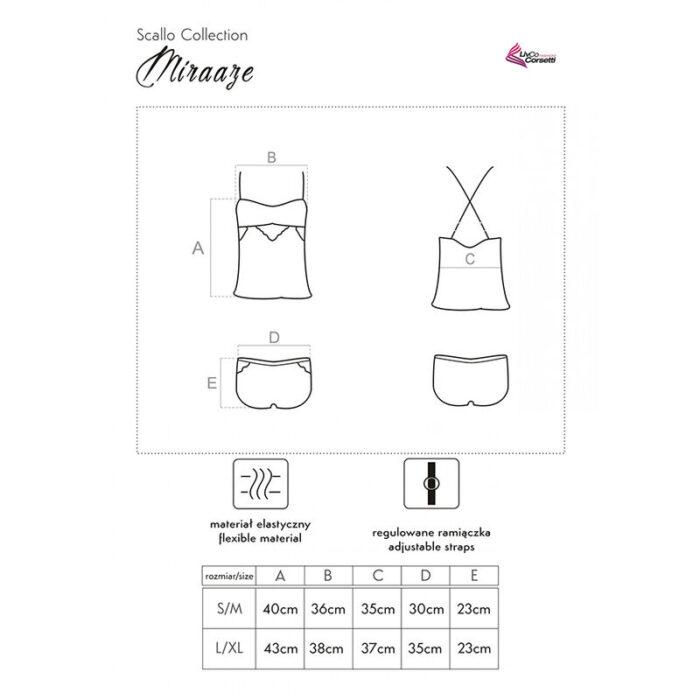 LIVCO CORSETTI FASHION - MIRAAZE LC 90567 CAMISETA + SHORTS NEGRO S/M - CandyHot - Foto 4
