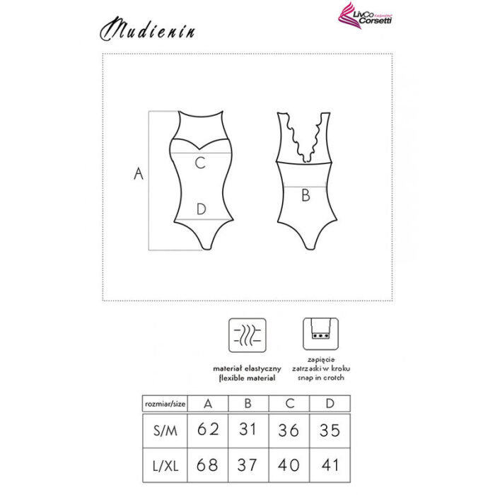 LIVCO CORSETTI FASHION - MUDIENIN LC 90654 BODY NEGRO S/M - CandyHot - Foto 5
