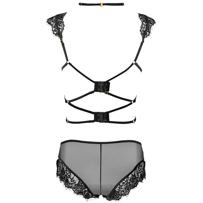LIVCO CORSETTI FASHION - PALMENOM LC 90614 SUJETADOR + PANTY NEGRO S/M - CandyHot - Foto 4