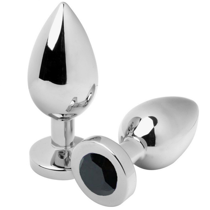METAL HARD - ANAL PLUG DIAMOND NEGRO MEDIUM 7.62CM - CandyHot - Foto 1