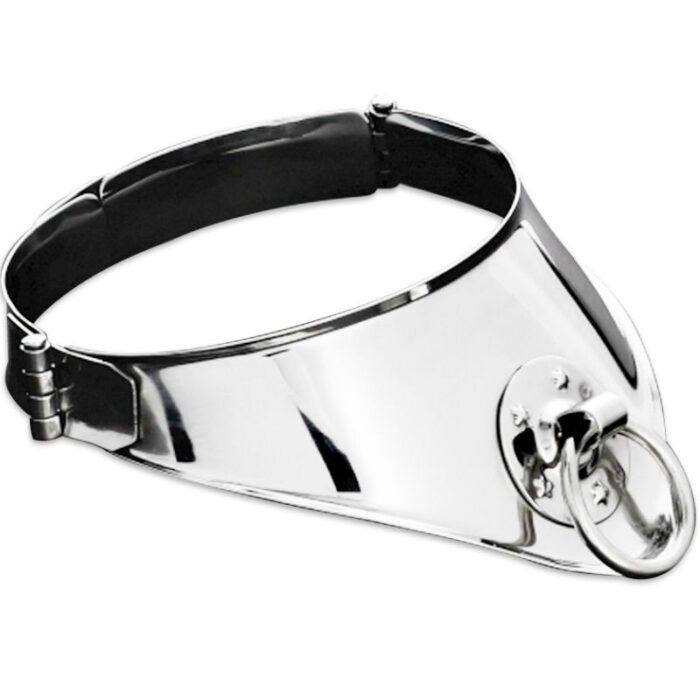 METAL HARD - COLLAR RESTRICCION CON ANILLA Y CANDADO 12.5 CM - CandyHot - Foto 1