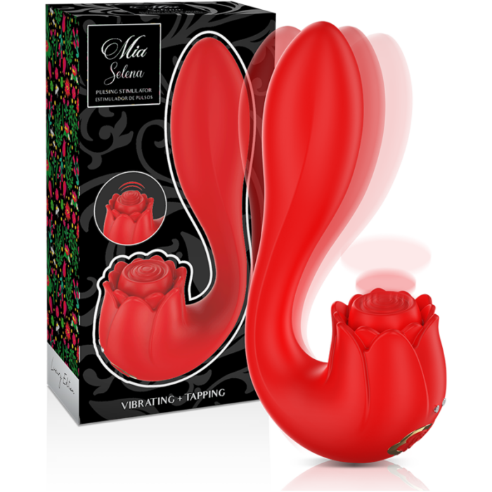 MIA - SELENA ESTIMULADOR VIBRATING + TAPPING ROJO - CandyHot - Foto 1