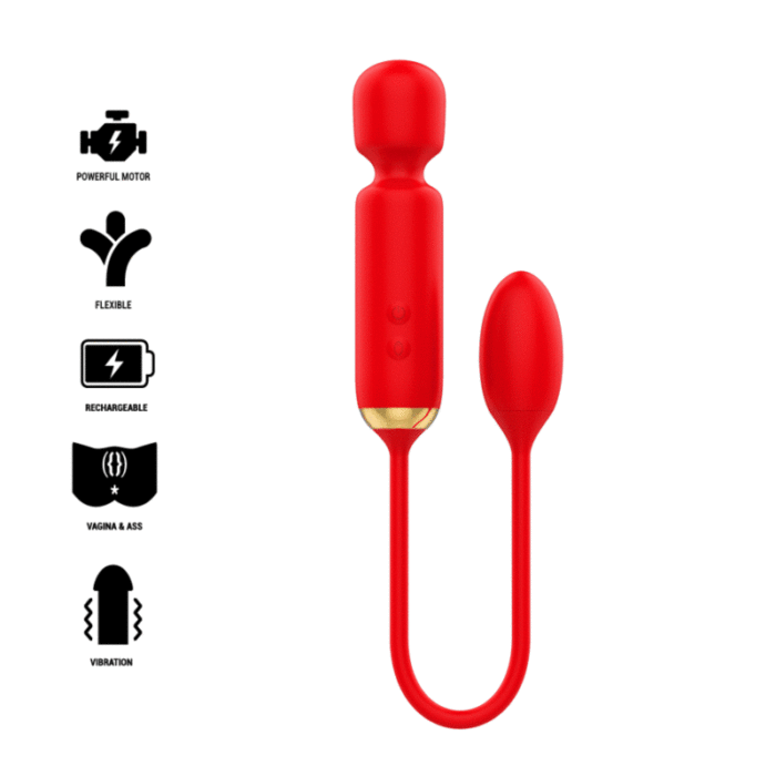 MIA - TOSCANA DOUBLE PLEASURE WAND + HUEVO VIBRADOR - CandyHot - Foto 2