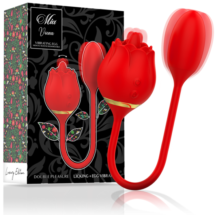 MIA - VIENA DOUBLE PLEASURE LICKING + HUEVO VIBRADOR - CandyHot - Foto 1
