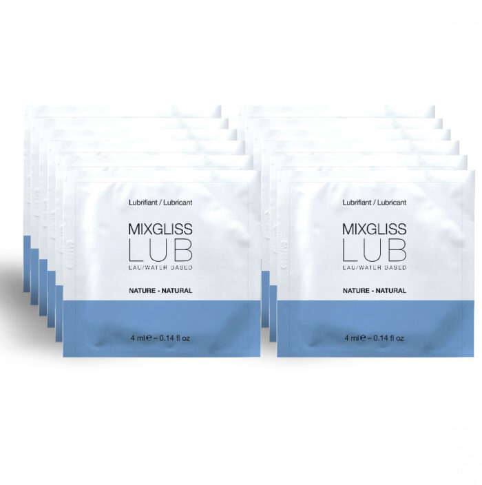MIXGLISS - LUBRICANTE BASE DE AGUA NATURAL 12 MONODOSIS 4 ML - CandyHot - Foto 1