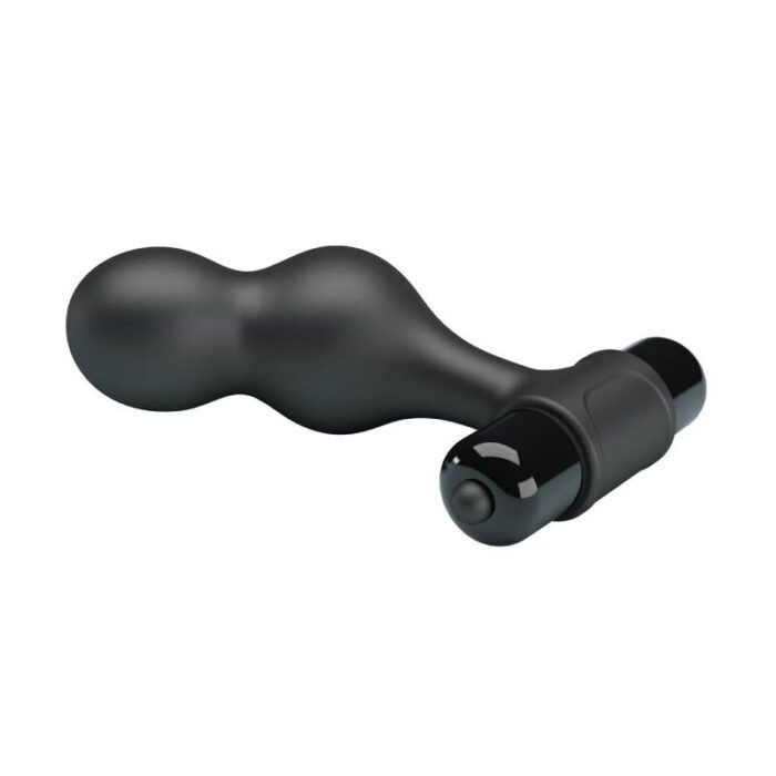 MR PLAY - PLUG ANAL VIBRADOR DE SILICONA NEGRO - CandyHot - Foto 6