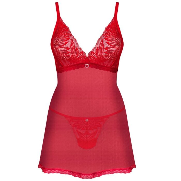 OBSESSIVE - BABYDOLL Y TANGA CHILISA XS/S - CandyHot - Foto 5