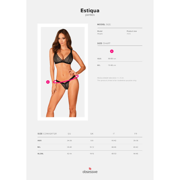 OBSESSIVE - ESTIQUA PANTIES XS/S - CandyHot - Foto 5