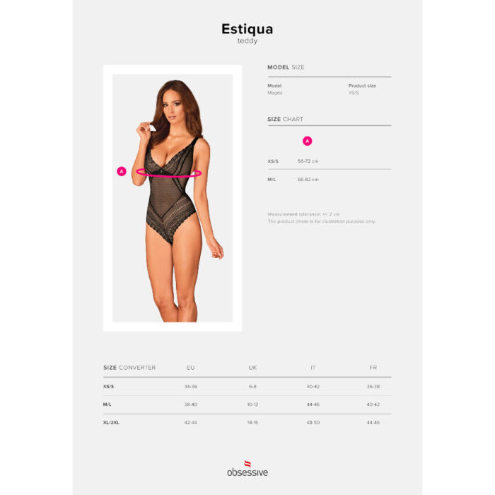 OBSESSIVE - ESTIQUA TEDDY XS/S - CandyHot - Foto 5