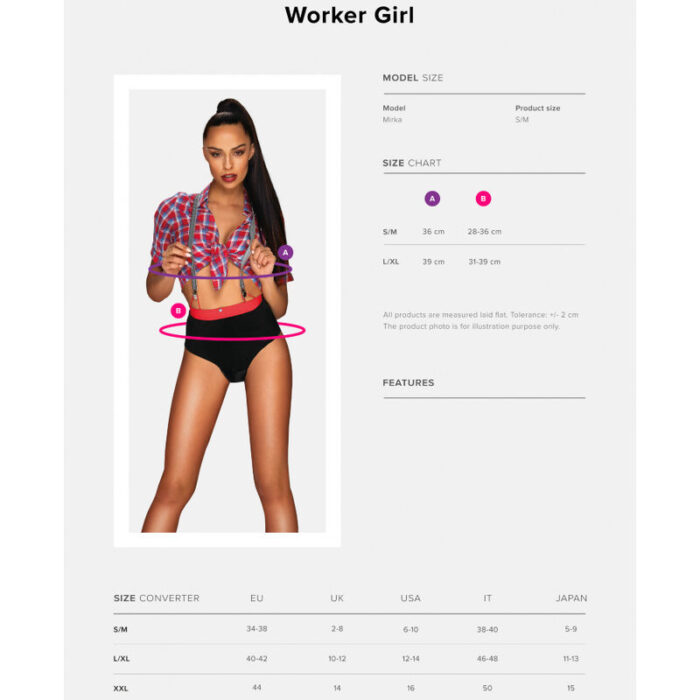 OBSESSIVE - WORKER GIRL DISFRAZ TRABAJADORA SEXY L/XL - CandyHot - Foto 5