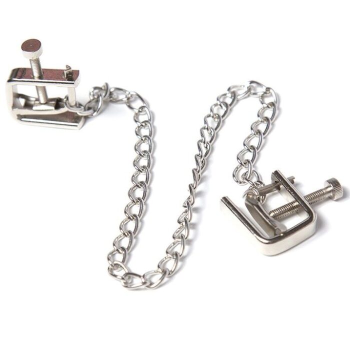 OHMAMA FETISH - PINZAS METALICAS TORNILLO CON CADENA - CandyHot - Foto 1
