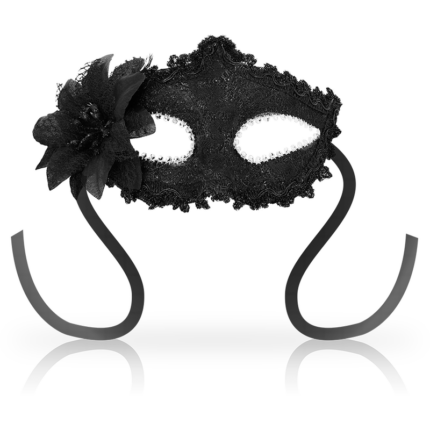 OHMAMA - MASKS ANTIZAZ ESTILO VENECIANO FLOR LATERAL -  NEGRA - CandyHot - Foto 1