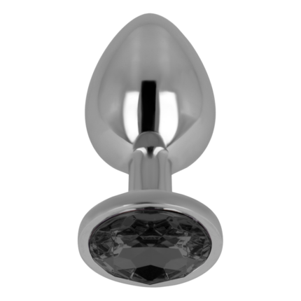 OHMAMA - PLUG ANAL CON CRISTAL NEGRO 8 CM - CandyHot - Foto 2