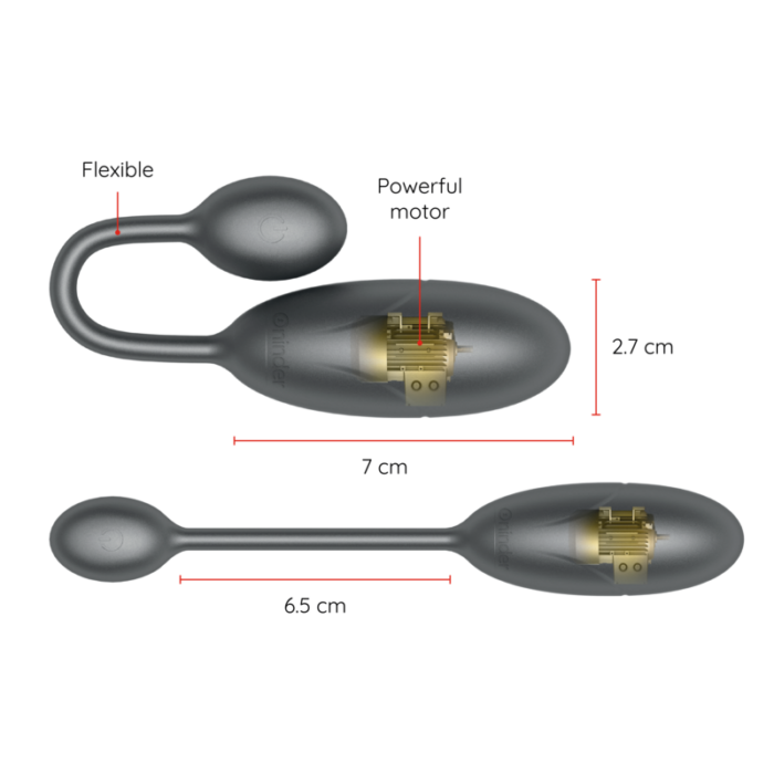 ONINDER - DENVER HUEVO VIBRADOR NEGRO 7 X 2.7 CM - APP GRATUITA - CandyHot - Foto 3