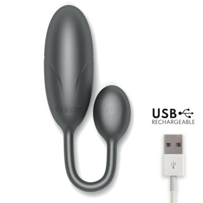 ONINDER - DENVER HUEVO VIBRADOR NEGRO 7 X 2.7 CM - APP GRATUITA - CandyHot - Foto 5