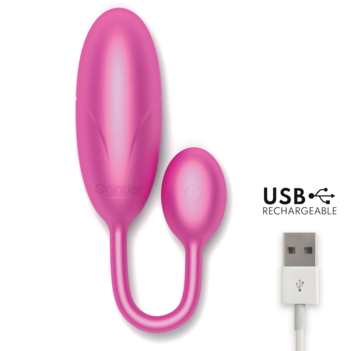 ONINDER - DENVER HUEVO VIBRADOR ROSA 7 X 2.7 CM - APP GRATUITA - CandyHot - Foto 5