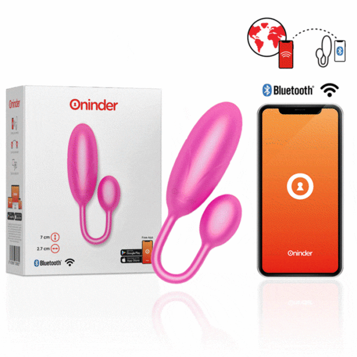 ONINDER - DENVER HUEVO VIBRADOR ROSA 7 X 2.7 CM - APP GRATUITA - CandyHot - Foto 1