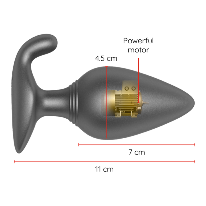 ONINDER - RIO PLUG ANAL VIBRADOR NEGRO - APP GRATUITA - CandyHot - Foto 3