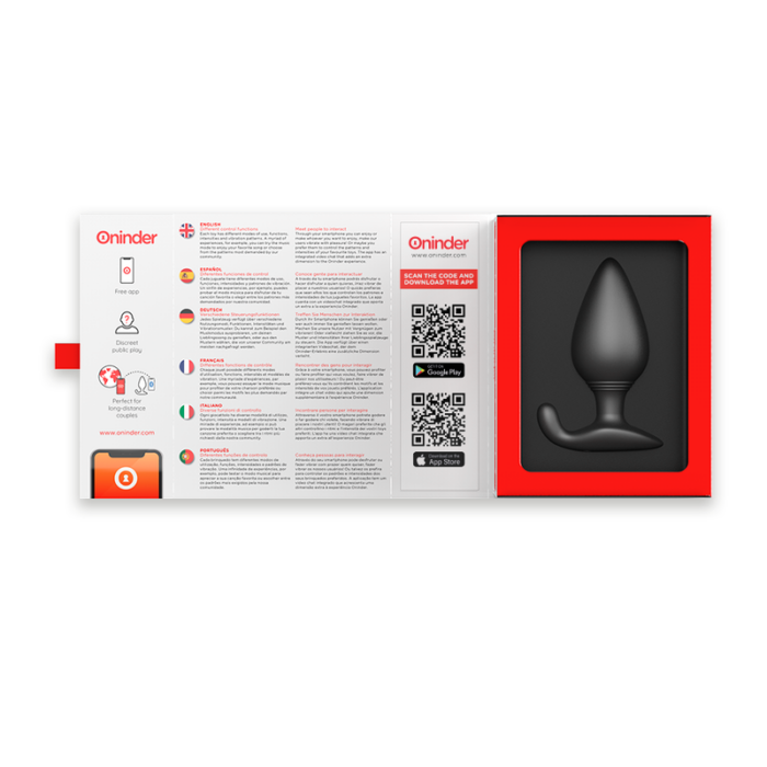 ONINDER - RIO PLUG ANAL VIBRADOR NEGRO - APP GRATUITA - CandyHot - Foto 5